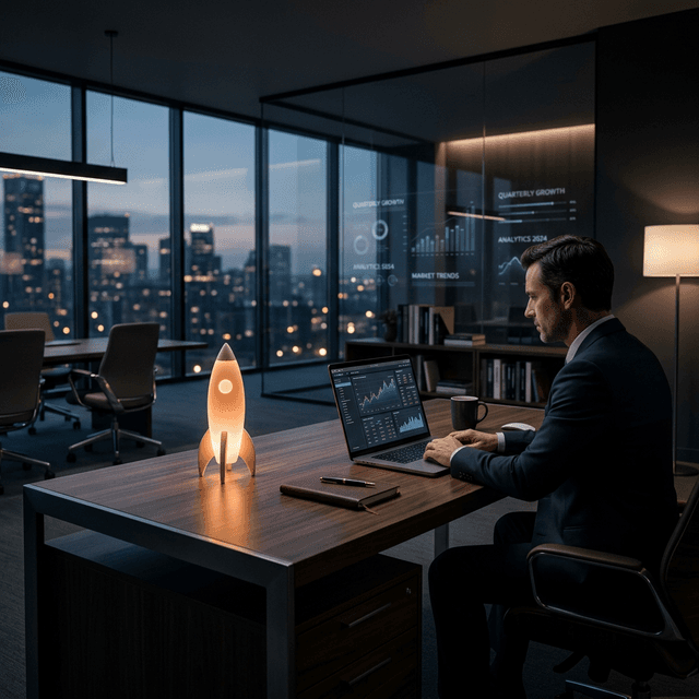 Professional BA at desk